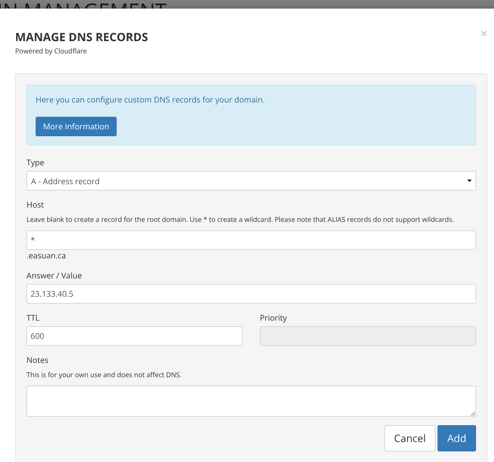 Porkbun Control Panel (Form)