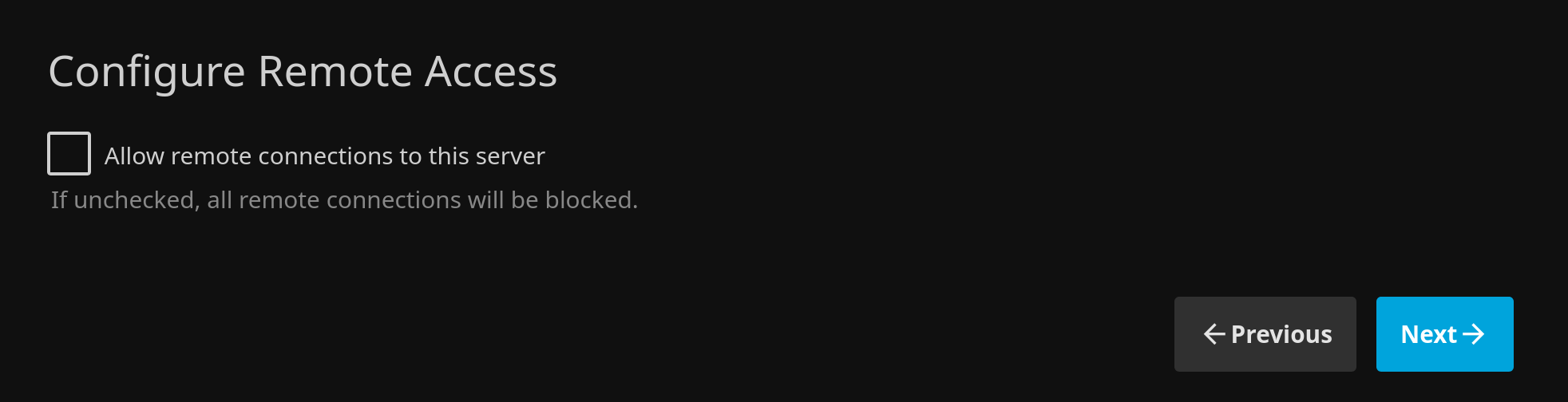 Disable remote access