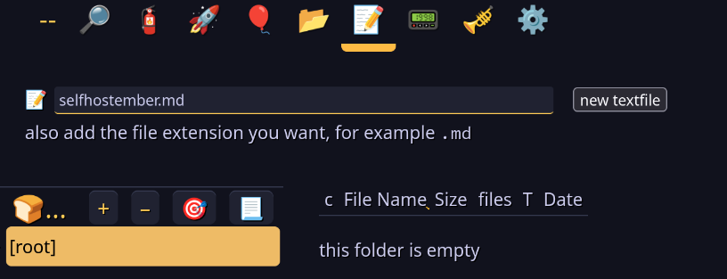 Creating a new file