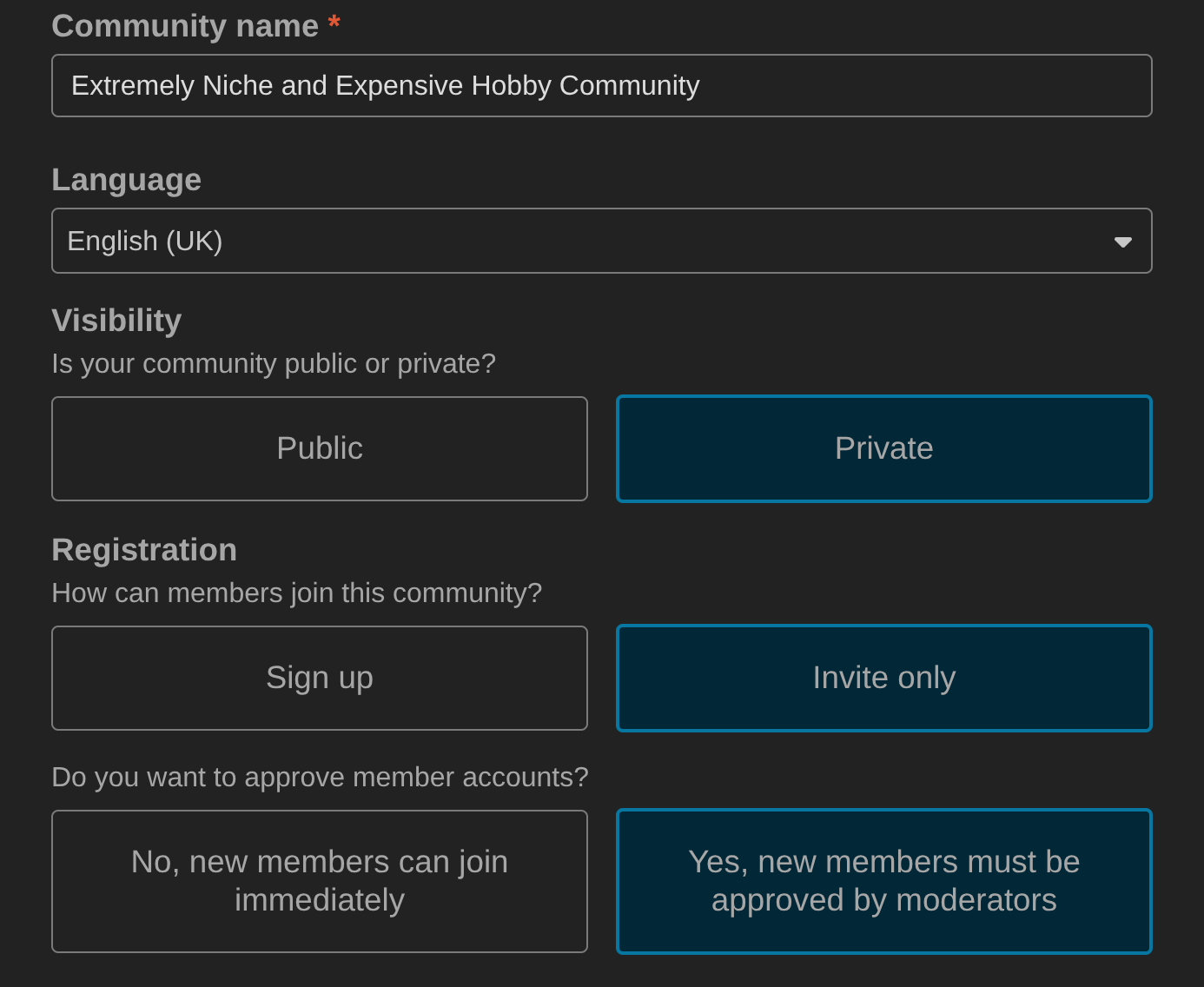 Choosing what kind of forum we’ll run