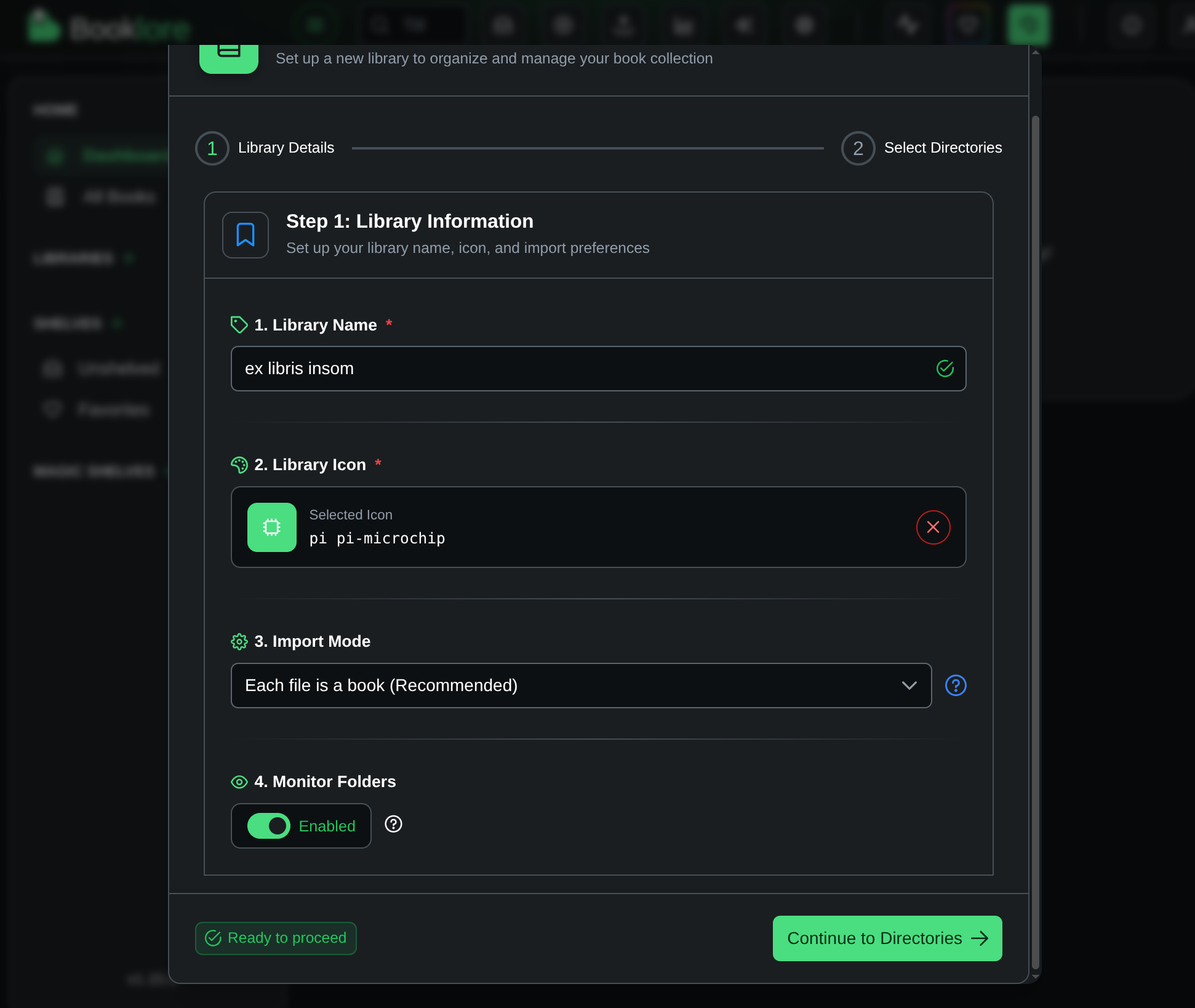 Creating an initial library