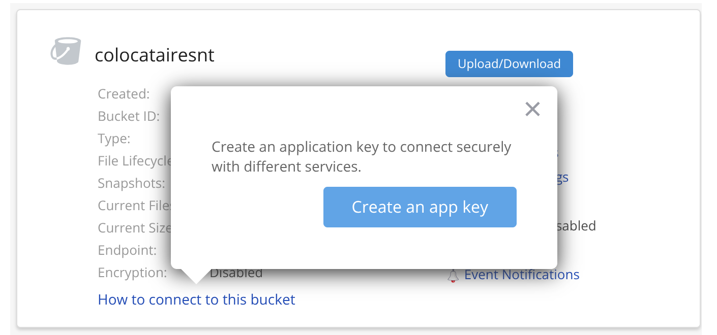 Create an application key