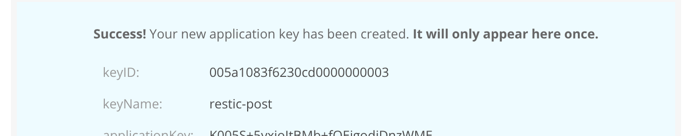 Application key