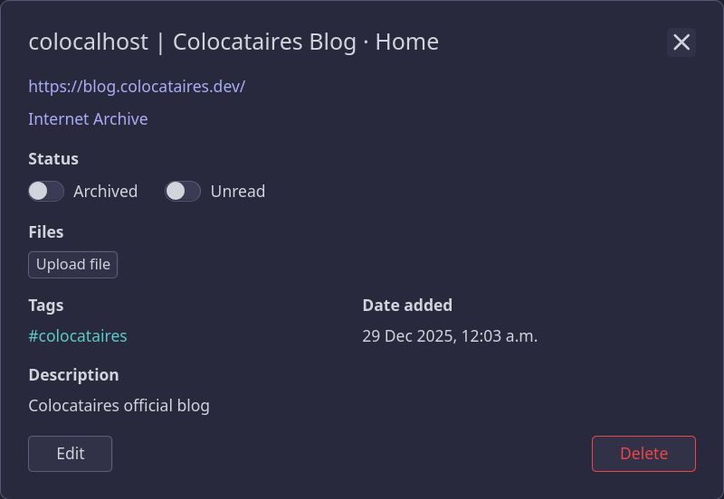 new bookmark appears
